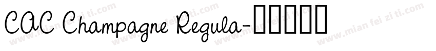 CAC Champagne Regula字体转换